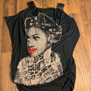 Spring Street Black Strap Shirt 2X